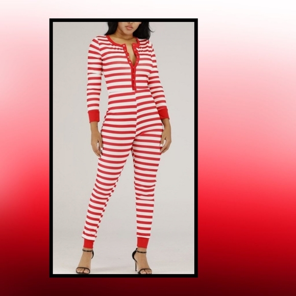 J. Crew Factory Striped Pajama Onezie - Picture 3 of 7